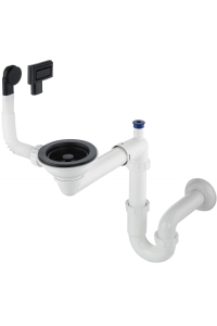 Sifon DEANTE Space-Saver (ZXY_N949) pro granitové dřezy s 1 mísou Bílá, Černá Obrázok pre Sifon DEANTE Space-Saver (ZXY_N949) pro granitové dřezy s 1 mísou Bílá, Černá