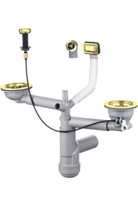 Obrázok pre Siphon for 1.5- and 2-bowl granite sink - Space-Saver