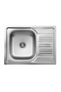 1-bowl steel sink with drainer Obrázok pre 1-bowl steel sink with drainer