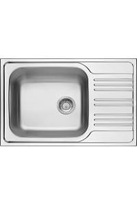 Obrázok pre 1-bowl steel sink with drainer