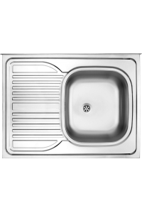 Obrázok pre Steel sink 1-bowl with left drainer inset