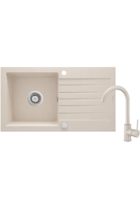 Obrázok pre Granite sink with 1-bowl faucet with drainer