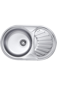 1-bowl steel sink with drainer Obrázok pre 1-bowl steel sink with drainer