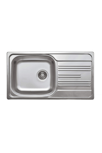 1-bowl steel sink with drainer Obrázok pre 1-bowl steel sink with drainer