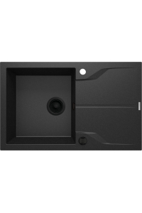 Obrázok pre 1-bowl granite sink with drainer - mounted flush with the worktop