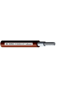 Photovoltaic cable // MG Wires // 1x6mm2, 0.6/1kV red H1Z2Z2-K-R-6mm2 RD, 50m package Obrázok pre Photovoltaic cable // MG Wires // 1x6mm2, 0.6/1kV red H1Z2Z2-K-R-6mm2 RD, 50m package