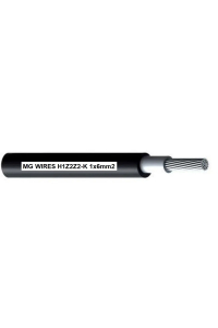 Photovoltaic cable // MG Wires // 1x6mm2, 0.6/1kV black H1Z2Z2-K-6mm2 BK, 50m package Obrázok pre Photovoltaic cable // MG Wires // 1x6mm2, 0.6/1kV black H1Z2Z2-K-6mm2 BK, 50m package