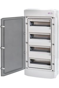 ECH-48PT-S PLASTIC SWITCHGEAR NT 48M 4X 12M N+PE IP65 SMOKE DOOR WHITE DIDO 1500V/DC Obrázok pre ECH-48PT-S PLASTIC SWITCHGEAR NT 48M 4X 12M N+PE IP65 SMOKE DOOR WHITE DIDO 1500V/DC