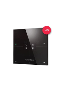 GRENTON SMART PANEL/ 4 TOUCH AREA/ OLED DISPLAY/ WI-FI/ BLACK GLASS FRONT Obrázok pre GRENTON SMART PANEL/ 4 TOUCH AREA/ OLED DISPLAY/ WI-FI/ BLACK GLASS FRONT