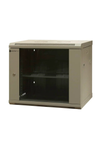 EMITERNET Separate wall-mounted cabinet 19'' 9U, unassembled, sheet metal/glass door, 600x450x500mm width/depth/height. EM/AS6409X Obrázok pre EMITERNET Separate wall-mounted cabinet 19'' 9U, unassembled, sheet metal/glass door, 600x450x500mm width/depth/height. EM/AS6409X