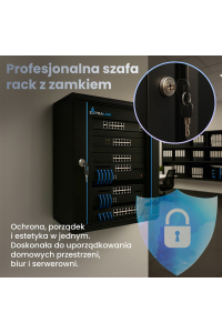 Obrázok pre Extralink Racková skříň 15U 600x450 Černá montovaná na zdi