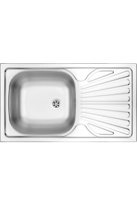 1-bowl steel sink with drainer Obrázok pre 1-bowl steel sink with drainer
