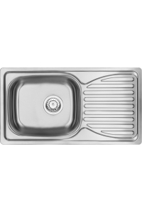 1-bowl steel sink with drainer Obrázok pre 1-bowl steel sink with drainer