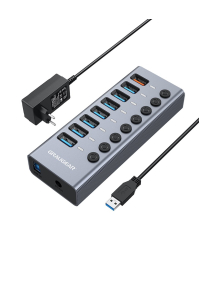 GRAUGEAR G-HUB71-A rozbočovač rozhraní USB 3.2 Gen 1 (3.1 Gen 1) Type-A 5000 Mbit/s Obrázok pre GRAUGEAR G-HUB71-A rozbočovač rozhraní USB 3.2 Gen 1 (3.1 Gen 1) Type-A 5000 Mbit/s