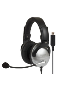 Koss SB45 USB Sluchátka s mikrofonem Kabel Přes hlavu Kancelář / call centrum Černá, Stříbrná Obrázok pre Koss SB45 USB Sluchátka s mikrofonem Kabel Přes hlavu Kancelář / call centrum Černá, Stříbrná