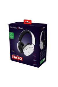 Trust GXT 489W FAYZO Sluchátka s mikrofonem Kabel Přes hlavu Hraní Černá, Bílá Obrázok pre Trust GXT 489W FAYZO Sluchátka s mikrofonem Kabel Přes hlavu Hraní Černá, Bílá