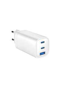 Obrázok pre Gembird TA-UC-PDQC65-01-W 3portová 65W GaN USB PowerDelivery rychlá nabíječka, bílý