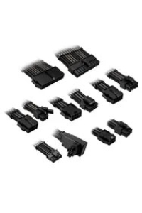 Kolink Core Pro Braided Cable Extension Kit 12V-2x6 Type 1 - Jet Black/Gunmetal Grey Obrázok pre Kolink Core Pro Braided Cable Extension Kit 12V-2x6 Type 1 - Jet Black/Gunmetal Grey