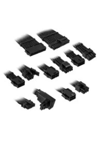 Kolink Core Pro Braided Cable Extension Kit 12V-2x6 Type 1 - Jet Black Obrázok pre Kolink Core Pro Braided Cable Extension Kit 12V-2x6 Type 1 - Jet Black
