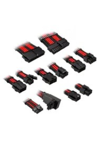 Kolink Core Pro Braided Cable Extension Kit 12V-2x6 Type 1 - Jet Black/Racing Red Obrázok pre Kolink Core Pro Braided Cable Extension Kit 12V-2x6 Type 1 - Jet Black/Racing Red