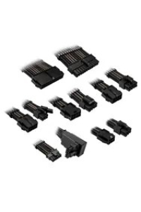 Kolink Core Pro Braided Cable Extension Kit 12V-2x6 Type 2 - Jet Black/Gunmetal Grey Obrázok pre Kolink Core Pro Braided Cable Extension Kit 12V-2x6 Type 2 - Jet Black/Gunmetal Grey
