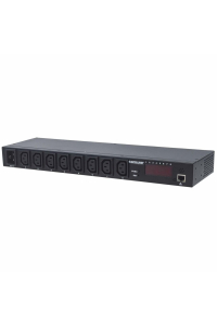 Intellinet 163682 napěťová distribuční jednotka (PDU) 8 AC zásuvky / AC zásuvek Černá Obrázok pre Intellinet 163682 napěťová distribuční jednotka (PDU) 8 AC zásuvky / AC zásuvek Černá