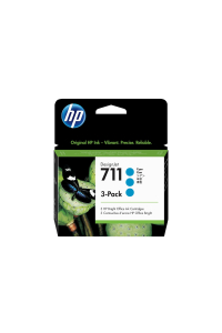 Obrázok pre HP 711 Trojbalení azurové inkoustové kazety DesignJet, 29 ml