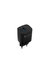 Obrázok pre NATEC RIBERA GAN NABÍJEČKA 1X USB-A + 1X USB-C 30W ČERNÁ