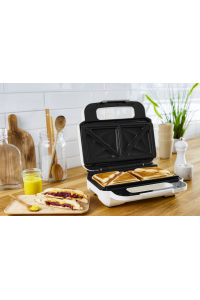 Tefal Snack XL SW7011 sendvičovač 850 W Bílá, Nerezová ocel Obrázok pre Tefal Snack XL SW7011 sendvičovač 850 W Bílá, Nerezová ocel