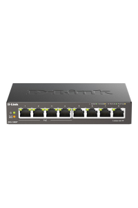 Obrázok pre D-Link DGS-1008P/E síťový přepínač Nespravované L2 Gigabit Ethernet (10/100/1000) Podpora napájení po Ethernetu (PoE) Desktop Černá