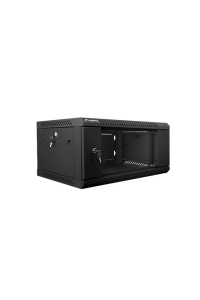 19'' nástěnná instalační skříň Lanberg 4U 600x450mm černá (skleněné dveře) Obrázok pre 19'' nástěnná instalační skříň Lanberg 4U 600x450mm černá (skleněné dveře)