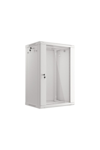 Lanberg wall-mounted installation rack cabinet 19'' 18U 600x450mm gray (glass door) Obrázok pre Lanberg wall-mounted installation rack cabinet 19'' 18U 600x450mm gray (glass door)