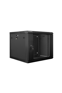 Obrázok pre Nástěnná instalační skříň Lanberg 19'' 9U 600x600mm černá (skleněné dveře)