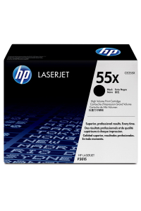 HP 55X Černá originální tonerová kazeta LaserJet s vysokou výtěžností Obrázok pre HP 55X Černá originální tonerová kazeta LaserJet s vysokou výtěžností