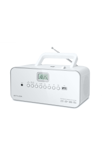 Muse M-28RDW přenosný stereofonní systém Digitální 3 W FM, MW Bílá MP3 přehrávač Obrázok pre Muse M-28RDW přenosný stereofonní systém Digitální 3 W FM, MW Bílá MP3 přehrávač