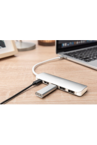 Digitus DA-70242-1 rozbočovač rozhraní USB 3.2 Gen 1 (3.1 Gen 1) Type-C 5000 Mbit/s Stříbrná Obrázok pre Digitus DA-70242-1 rozbočovač rozhraní USB 3.2 Gen 1 (3.1 Gen 1) Type-C 5000 Mbit/s Stříbrná