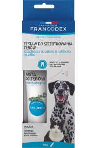 FRANCODEX Kartáč a pasta na zuby pro psa a kočku - 70 g Obrázok pre FRANCODEX Kartáč a pasta na zuby pro psa a kočku - 70 g
