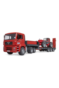 Obrázok pre Auto MAN TGA with low-bed semitrailer and telehandler Manitou MLT 633 Bruder