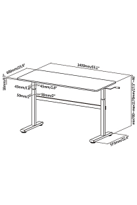 Obrázok pre Ručně výškově nastavitelný stůl Ergo Office, max. 40 kg, max. výška 117 cm, s deskou pro sezení a stání, ER-401 W