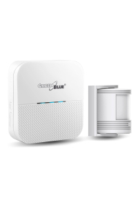 GreenBlue wireless entry signal, motion sensor, 52 melodies, white, 230V AC, max 8 sensors, GB212 Obrázok pre GreenBlue wireless entry signal, motion sensor, 52 melodies, white, 230V AC, max 8 sensors, GB212