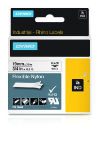 DYMO RHINO - nylonová flexibilní páska 19mm x 3,5 m, bílá Obrázok pre DYMO RHINO - nylonová flexibilní páska 19mm x 3,5 m, bílá