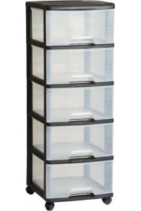 KETER BOOKCASE ON WHEELS 5x20L Obrázok pre KETER BOOKCASE ON WHEELS 5x20L