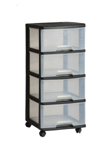 KETER BOOKCASE ON WHEELS 4x20L Obrázok pre KETER BOOKCASE ON WHEELS 4x20L