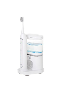 Adler | 2-in-1 Water Flossing Sonic Brush | AD 2180w | Rechargeable | For adults | Number of brush heads included 2 | Number of teeth brushing modes 1 | White Obrázok pre Adler | 2-in-1 Water Flossing Sonic Brush | AD 2180w | Rechargeable | For adults | Number of brush heads included 2 | Number of teeth brushing modes 1 | White