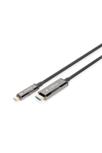 Digitus AK-330150-200-S adaptér k video kabelům 20 m USB typu C HDMI Černá Obrázok pre Digitus AK-330150-200-S adaptér k video kabelům 20 m USB typu C HDMI Černá