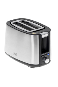 Adler AD 3214 toustovač 7 2 krajíců 900 W Stříbrná Obrázok pre Adler AD 3214 toustovač 7 2 krajíců 900 W Stříbrná