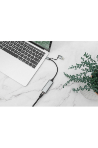 Digitus DN-3028 kabelová redukce USB-C USB 3.1 RJ-45 Šedá Obrázok pre Digitus DN-3028 kabelová redukce USB-C USB 3.1 RJ-45 Šedá