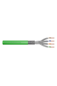 Digitus DK-1843-VH-1 síťový kabel Zelená 100 m Cat8.2 S/FTP (S-STP) Obrázok pre Digitus DK-1843-VH-1 síťový kabel Zelená 100 m Cat8.2 S/FTP (S-STP)
