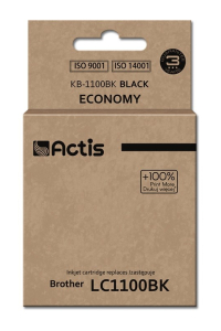 Obrázok pre Actis KB-1100Bk Inkoust (náhrada za Brother LC1100BK/980BK; standardní; 28 ml; černý)