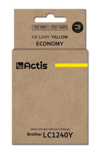 Actis KB-1240Y inkoust (náhradní inkoust Brother LC1240Y/LC1220Y; standardní; 19 ml; žlutý) Obrázok pre Actis KB-1240Y inkoust (náhradní inkoust Brother LC1240Y/LC1220Y; standardní; 19 ml; žlutý)
